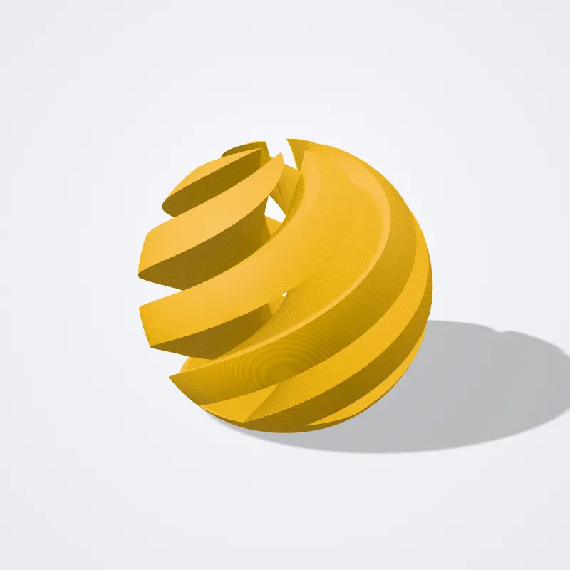 Esfera Espiral Navideña impreso en 3D