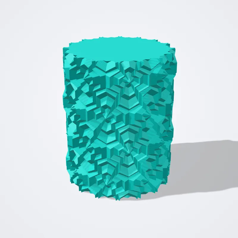 Jarrón Ondas Hexagonal impreso en 3D