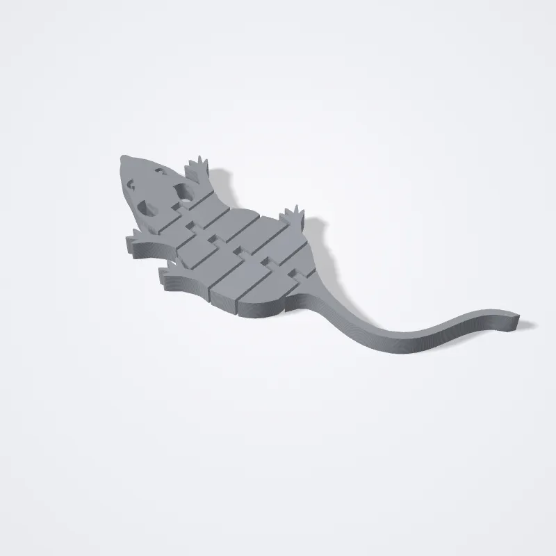 Llavero Ratoncito Flexi impreso en 3D