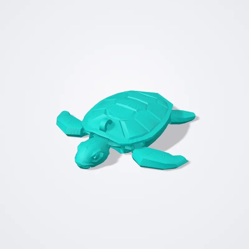 Llavero Tortuguita Flexi impreso en 3D