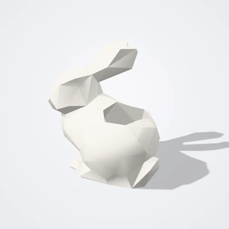 Maceta Conejo Low Poly impreso en 3D