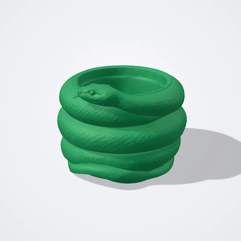 Maceta Culebra Enroscada impreso en 3D