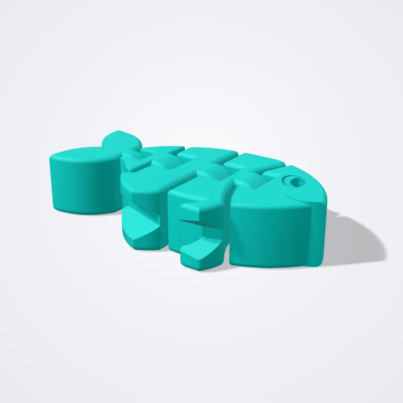 Pez Flexi impreso en 3D