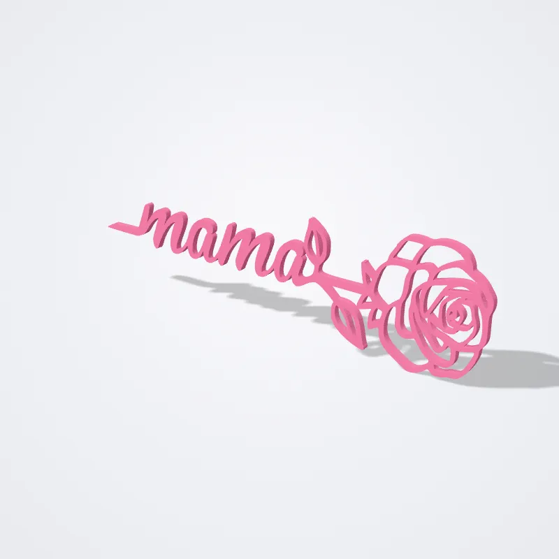 Rosa Día de la Madre impreso en 3D