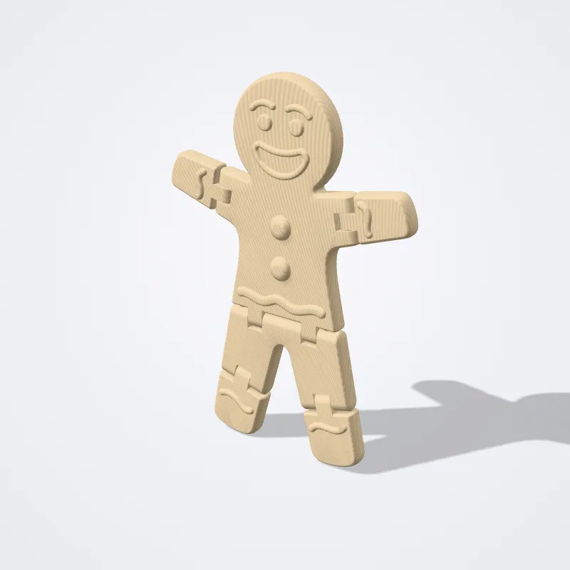 Galleta de Jengibre Articulada impreso en 3D