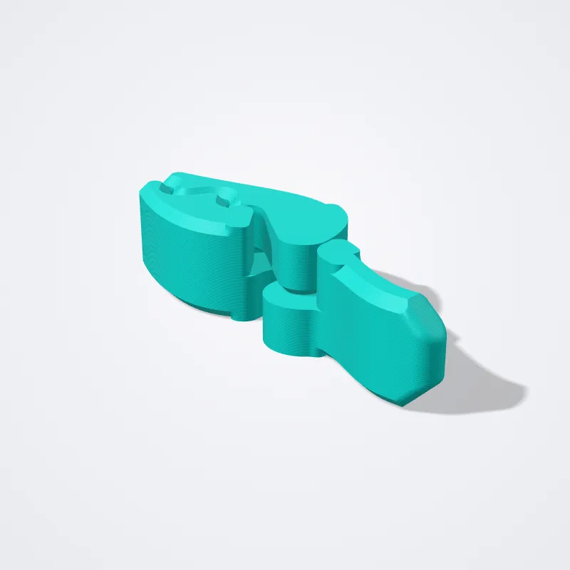 Gancho Curvo para Bolsas impreso en 3D