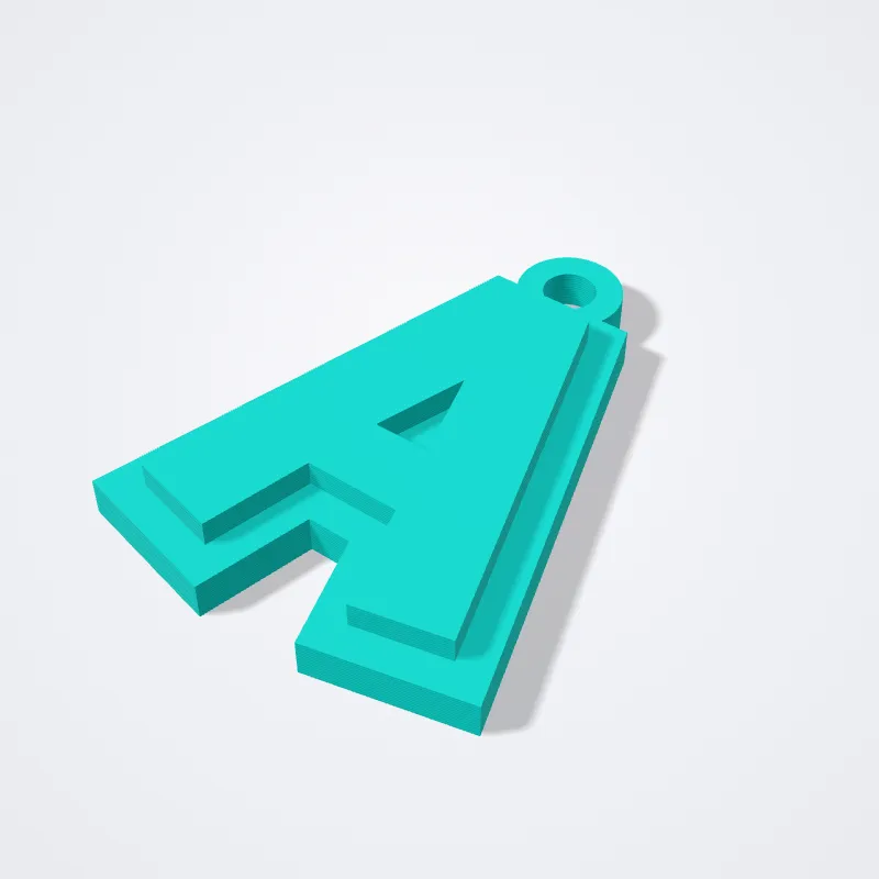 Llavero con Inicial impreso en 3D