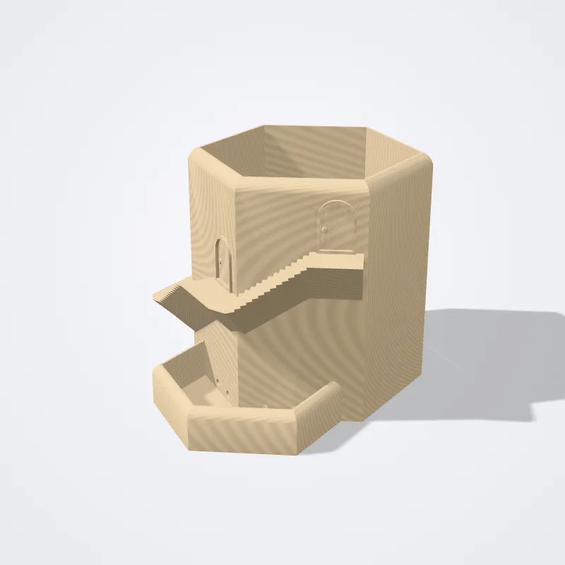 Maceta Castillo Hexagonal impreso en 3D