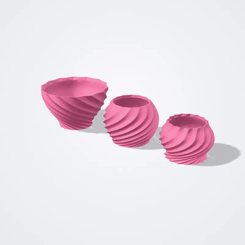 Macetas Torcidas (5 modelos) impreso en 3D
