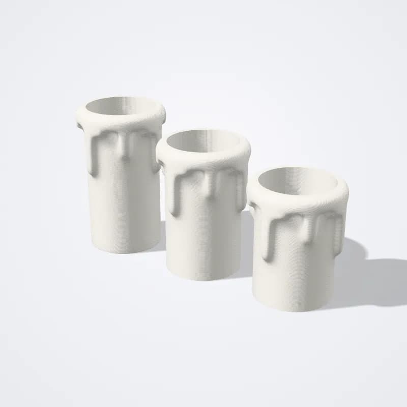 Velas Derretidas LED (set) impreso en 3D